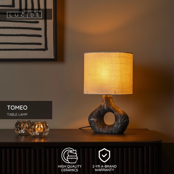 Lucide 47509/81/30 - Stolná lampa TOMEO 1xE14/40W/230V čierna