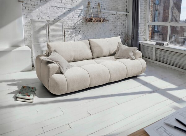 ROZKLADACIA POHOVKA, plast, textil, kompozitné drevo, šampanská Livetastic - Sedačky, Online Only