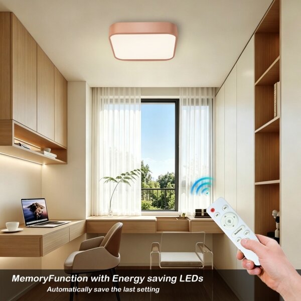Brilagi - LED stmievateľné stropné svietidlo POOL SQUARE LED/36W/230V 40x40 cm bronzové s diaľkovým ovládaním