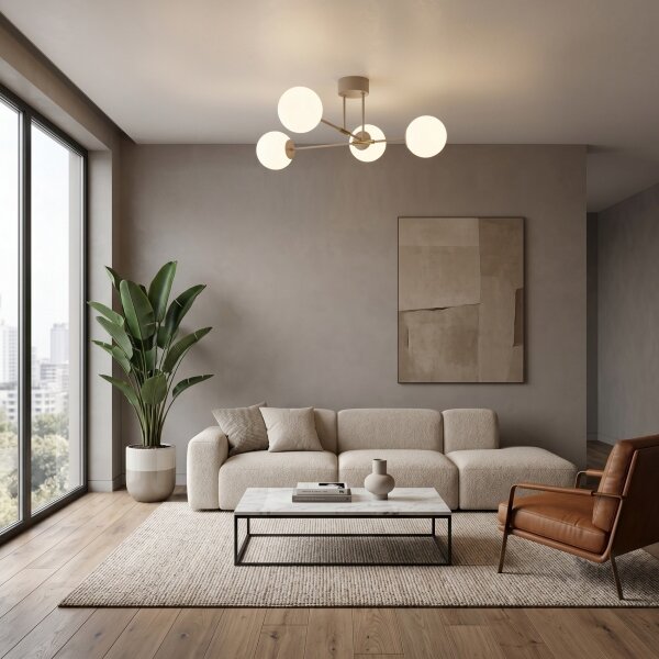 Prisadené stropné svietidlo GLAME 4xE27/15W/230V