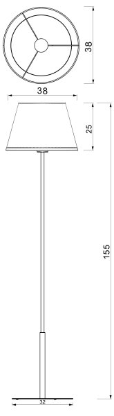 Stojacia lampa ARDEN 1xE27/15W/230V béžová/hnedá