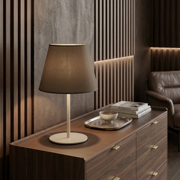 Stolná lampa ARDEN 1xE27/15W/230V béžová/hnedá