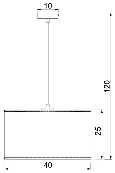 Závesný luster ARDEN 1xE27/15W/230V priemer 40 cm béžová/hnedá