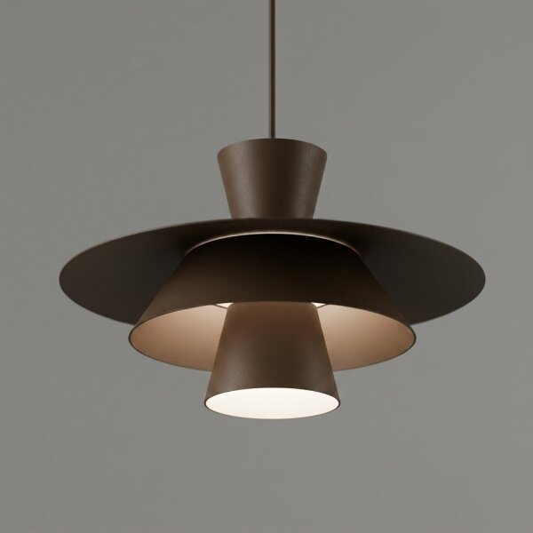 Luster na lanku PLATO 1xE27/15W/230V hnedý