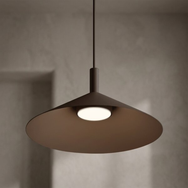 Luster na lanku ANEGA 1xGX53/15W/230V priemer 30 cm hnedý