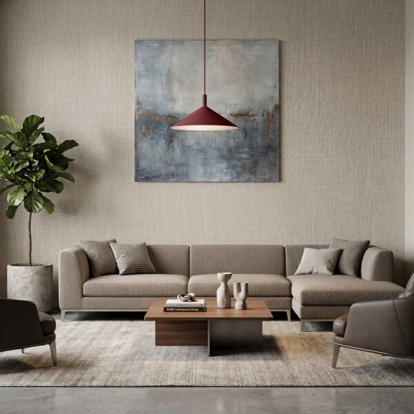 Luster na lane ANEGA 1xGX53/15W/230V priemer 40 cm bordový