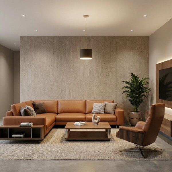 Luster na lanku ARDEN 1xE27/15W/230V priemer 25 cm béžová/hnedá