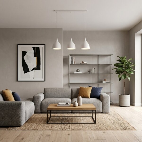 Luster na lankách NOAK CLASSIC 3xE27/15W/230V krémový