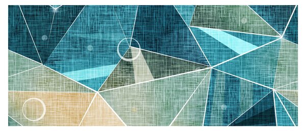 Obraz - Tyrkysová abstrakcia (120x50 cm)