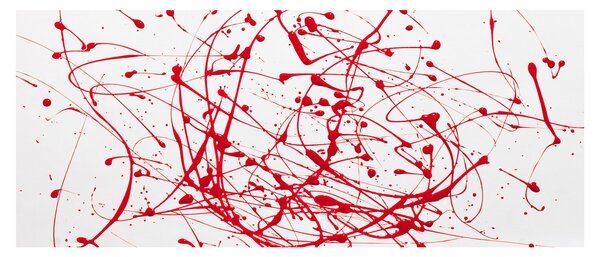 Obraz technikou Drippingu (120x50 cm)
