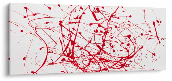 Obraz technikou Drippingu (120x50 cm)