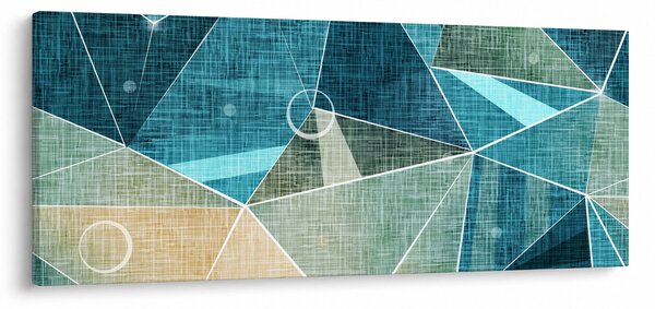 Obraz - Tyrkysová abstrakcia (120x50 cm)