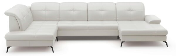 SEDACIA SÚPRAVA, textil, koža, biela Sit & More - Sedačky, Online Only
