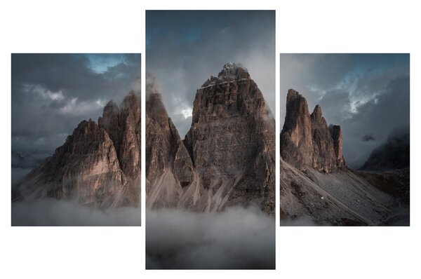 Obraz - Tri Zuby, Talianske Dolomity (90x60 cm)
