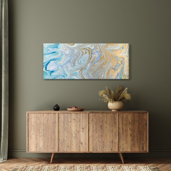 Obraz - Modrý mramor (120x50 cm)