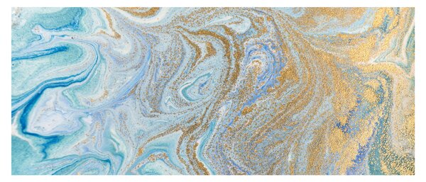 Obraz - Modrý mramor (120x50 cm)
