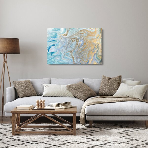 Obraz - Modrý mramor (90x60 cm)