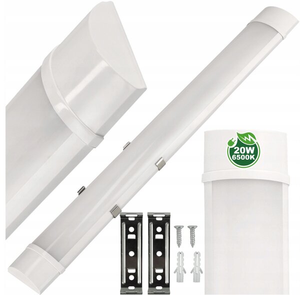 ECOLIGHT LED dielenské svietidlo 60cm - 230V - 20W - IP20 - studená biela