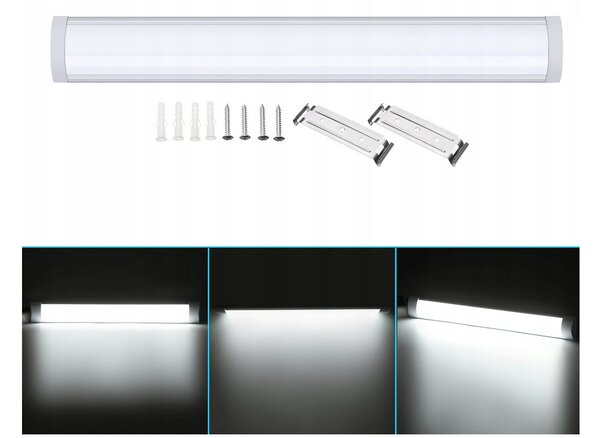 ECOLIGHT LED dielenské svietidlo 60cm - 230V - 20W - IP20 - studená biela