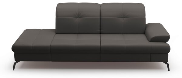 LEŇOŠKA, textil, koža, antracitová Sit & More - Online Only obývacie izby, Online Only