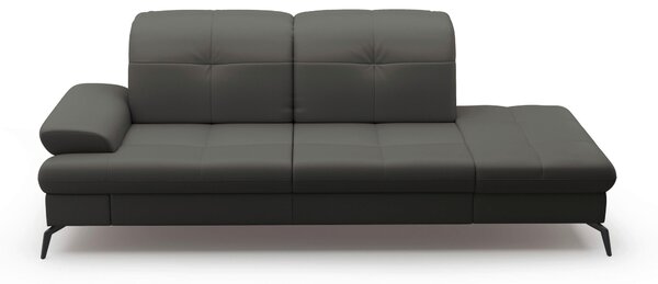 LEŇOŠKA, textil, koža, antracitová Sit & More - Online Only obývacie izby, Online Only