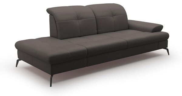 LEŇOŠKA, textil, koža, antracitová Sit & More - Online Only obývacie izby, Online Only