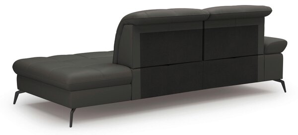 LEŇOŠKA, textil, koža, antracitová Sit & More - Online Only obývacie izby, Online Only