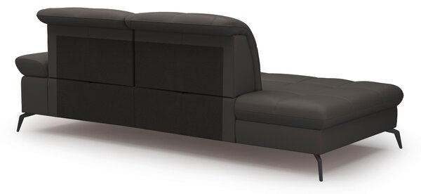 LEŇOŠKA, textil, koža, antracitová Sit & More - Online Only obývacie izby, Online Only