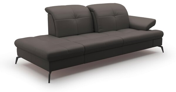 LEŇOŠKA, textil, koža, antracitová Sit & More - Online Only obývacie izby, Online Only