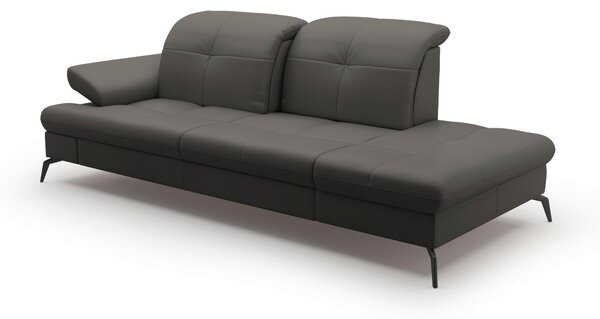 LEŇOŠKA, textil, koža, antracitová Sit & More - Online Only obývacie izby, Online Only