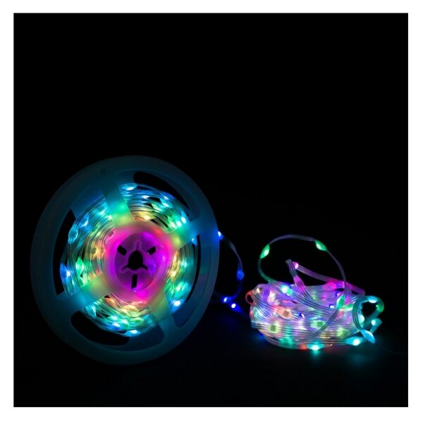 ECOLIGHT Osvetlenie vianočného stromčeka IP65 RGB LED pásik 10m 200led
