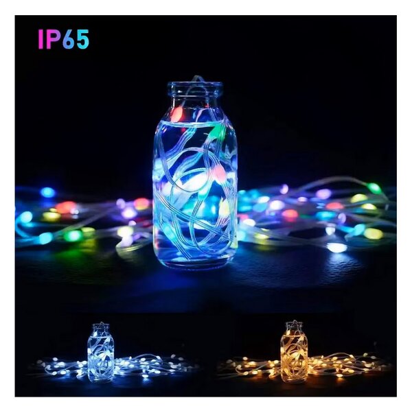 ECOLIGHT Osvetlenie vianočného stromčeka IP65 RGB LED pásik 10m 200led