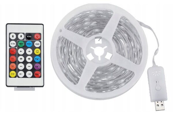 ECOLIGHT Osvetlenie vianočného stromčeka IP65 RGB LED pásik 10m 200led