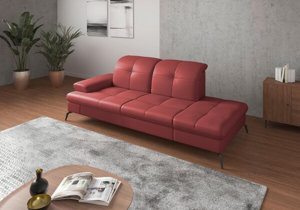 LEŇOŠKA, textil, koža, červená Sit & More - Online Only obývacie izby, Online Only