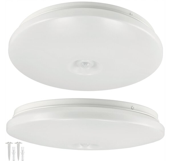 BERGE Stropný panel LED 24W CLIO, okrúhly, s pohybovým a súmrakovým senzorom