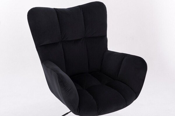 LuxuryForm DESIGN Kreslo AURORA VELUR na čiernom kríži - čierne