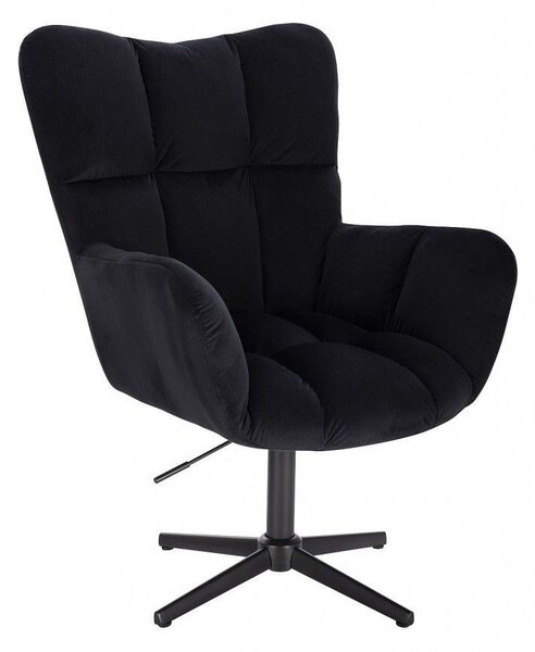 LuxuryForm DESIGN Kreslo AURORA VELUR na čiernom kríži - čierne
