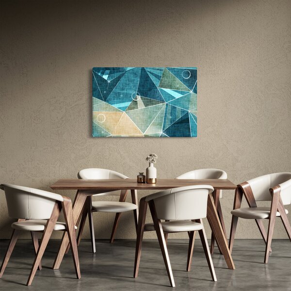 Obraz - Tyrkysová abstrakcia (90x60 cm)