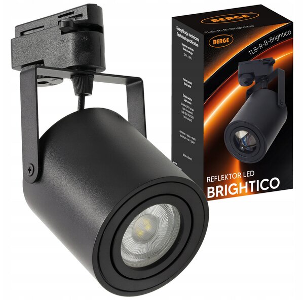 BERGE LED koľajnicové svetlo GU10 - čierne