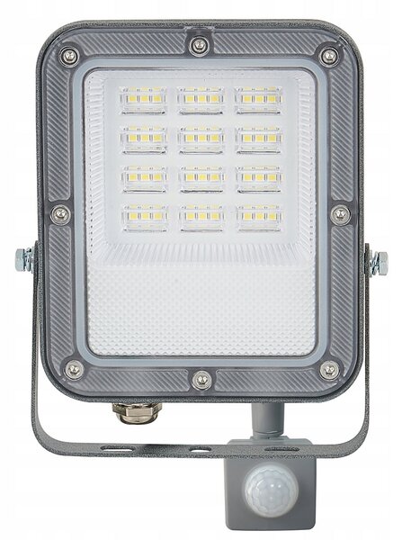 BERGE LED reflektor ODYN s pohybovým senzorom 30W - 2700lm - 4000K - IP66
