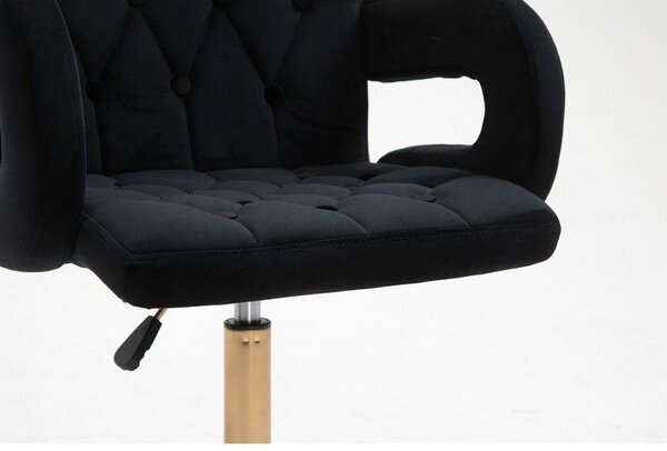LuxuryForm DESIGN Stolička BOSTON VELUR na striebornom kríži - čierna