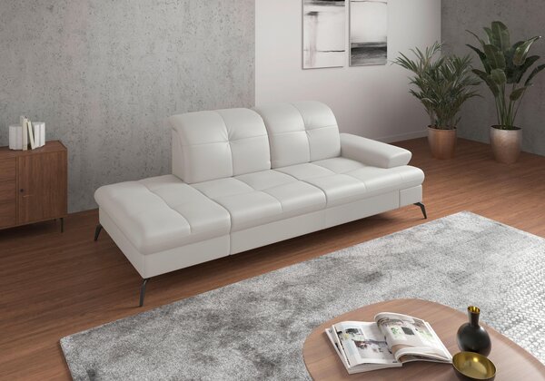 LEŇOŠKA, textil, koža, biela Sit & More - Online Only obývacie izby, Online Only