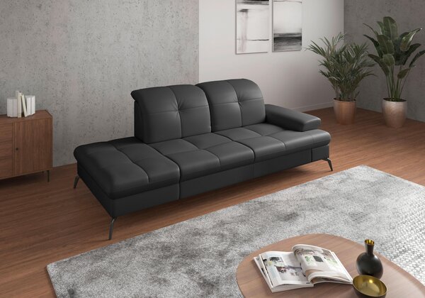 LEŇOŠKA, textil, koža, čierna Sit & More - Online Only obývacie izby, Online Only