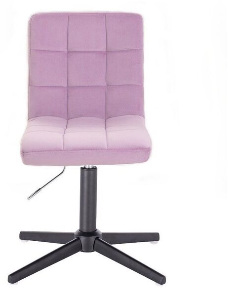 LuxuryForm DESIGN Stolička TOLEDO VELUR na čiernom kríži - levanduľa