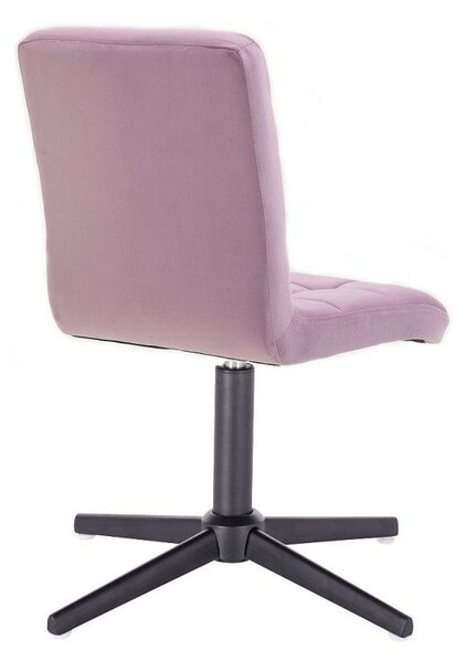 LuxuryForm DESIGN Stolička TOLEDO VELUR na čiernom kríži - levanduľa