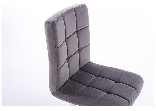 LuxuryForm DESIGN Stolička TOLEDO VELUR na čiernom kríži - tmavo šedá