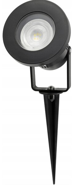 BERGE LED záhradná lampa - vstavaný reflektor GU10 - IP65 - čierna