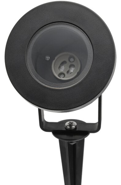 BERGE LED záhradná lampa - vstavaný reflektor GU10 - IP65 - čierna