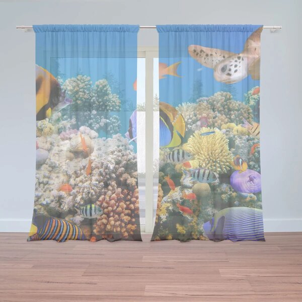 Sablio Záclony Korálový útes: 2ks 150x250cm