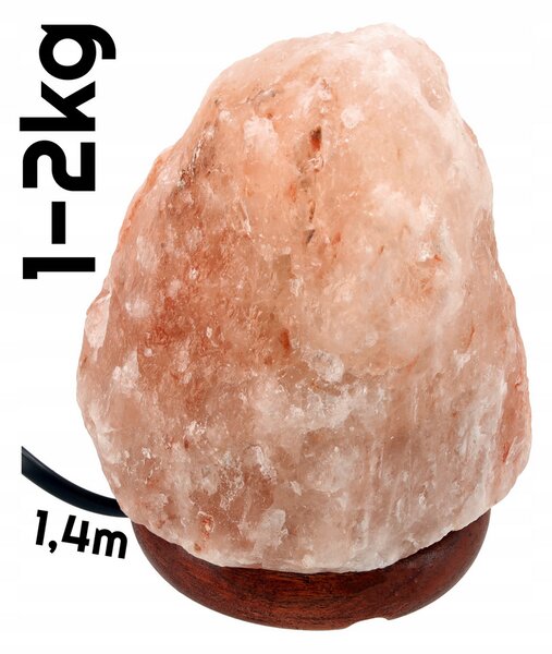 BERGE Soľná lampa 1-2kg - Ionizátor / nočná lampa